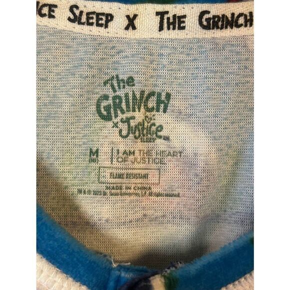 JUSTICE SLEEP X THE GRINCH GIRLS SNAP FRONT PAJAMAS SIZE Medium (5335) - Picture 4 of 7